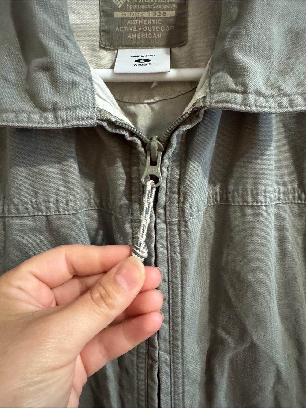 Vintage Columbia 100% Cotton Utility Jacket — Womens size Small - Picture 3 of 9